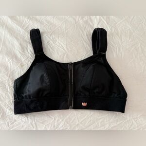 SHEFIT Black Front-Zip Sports Bra